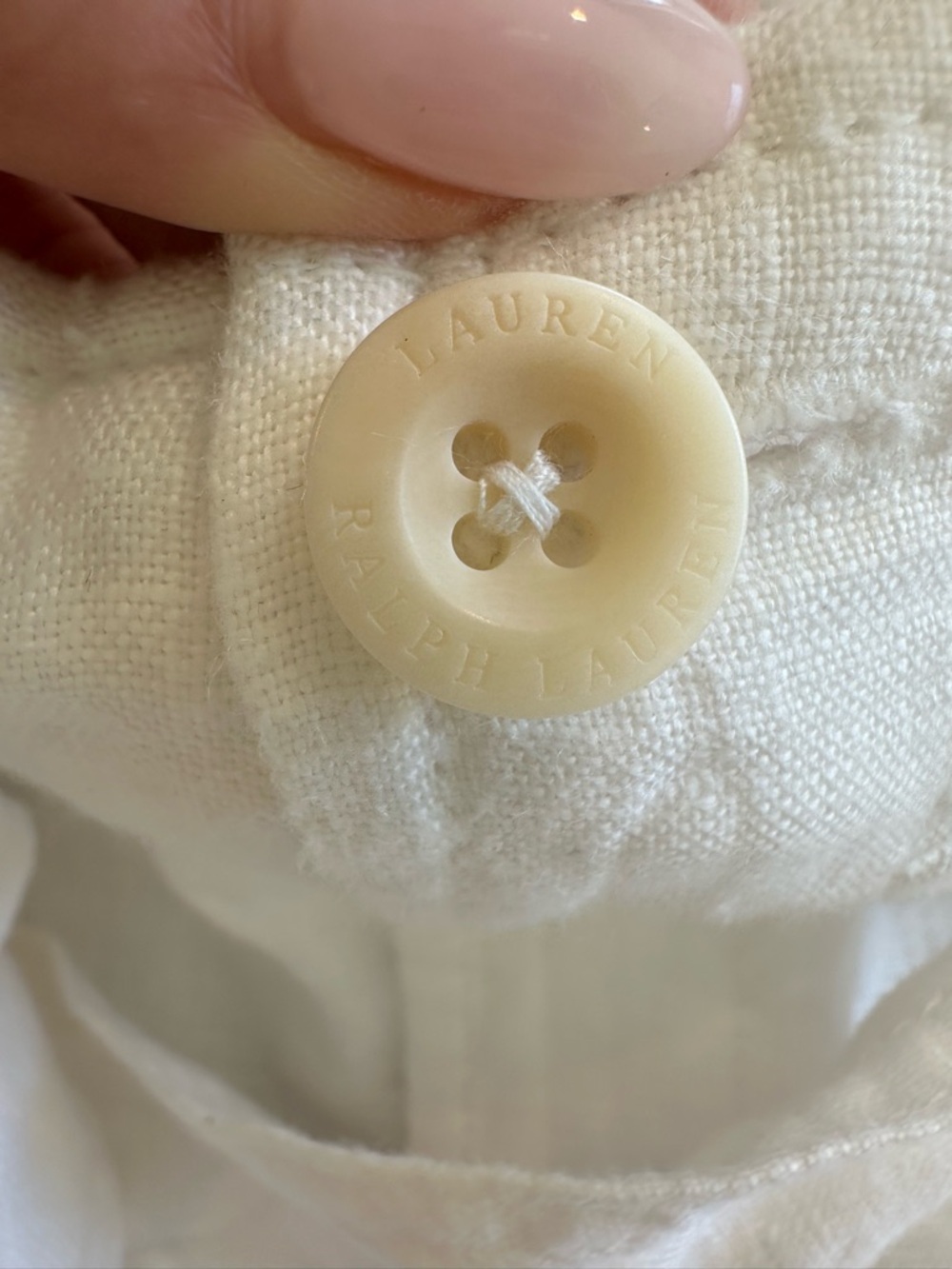 Lauren Ralph Lauren Daviana White Linen Shorts - Picture 8 of 12